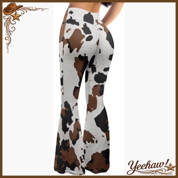 Pants - High Waisted Flare Leggings Yoga Pants Tummy Control Wide Leg Activewear